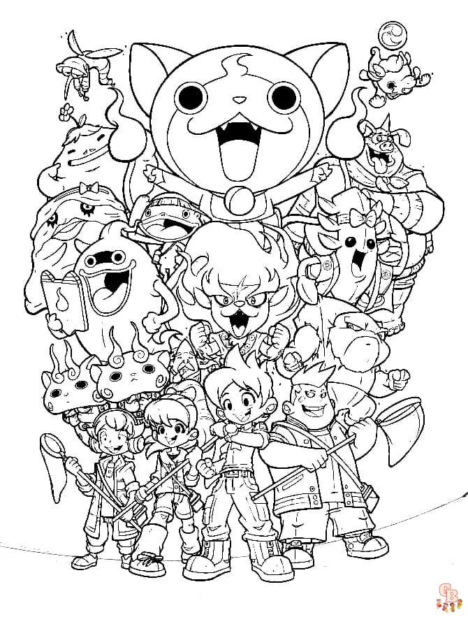 Coloriage yo kai watch