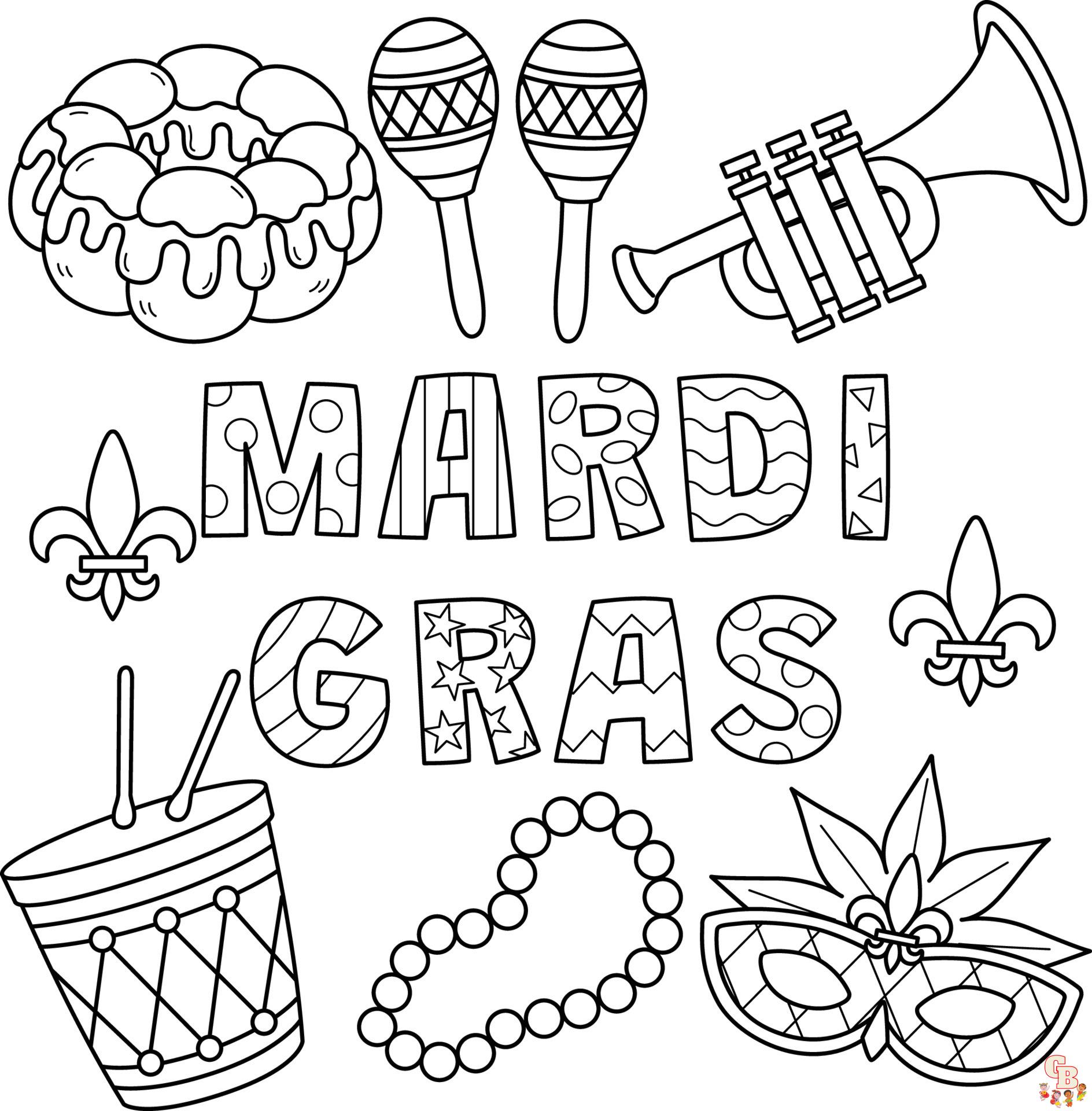 Coloriages Carnaval Mardi Gras