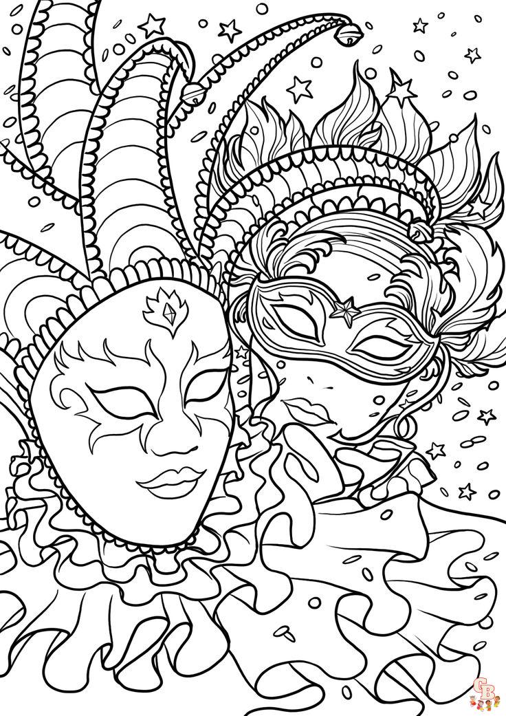 Coloriages Carnaval Mardi Gras