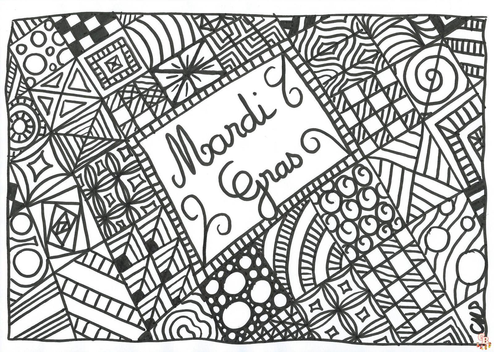 Coloriages Carnaval Mardi Gras