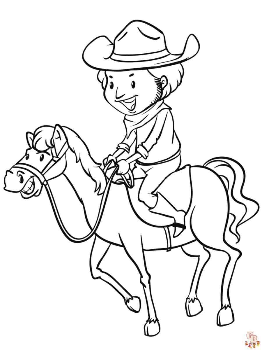 Coloriages Cowboys et indiens