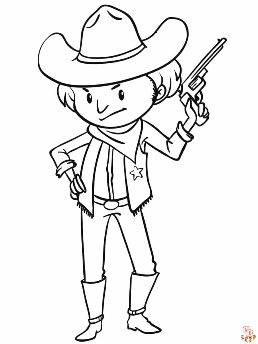 Coloriages Cowboys et indiens