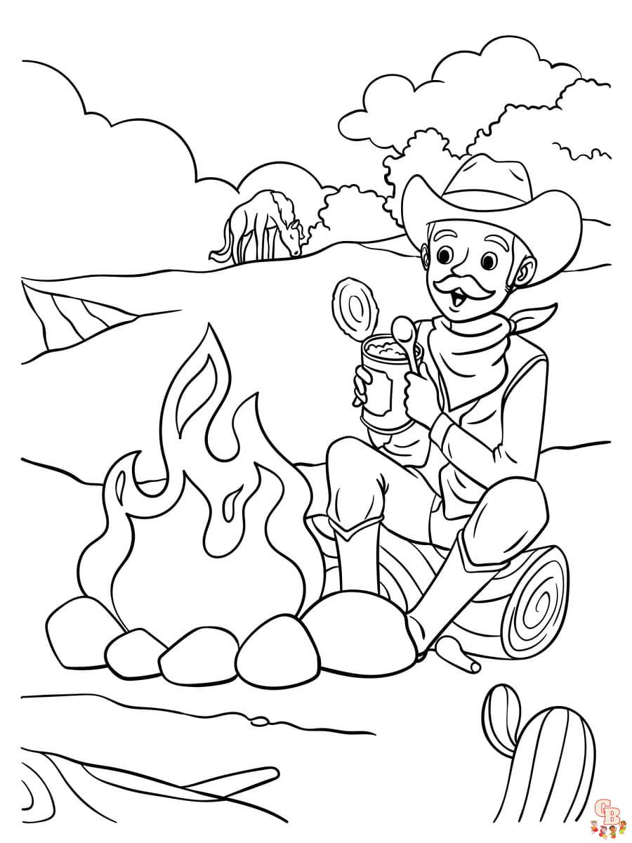 Coloriages Cowboys et indiens