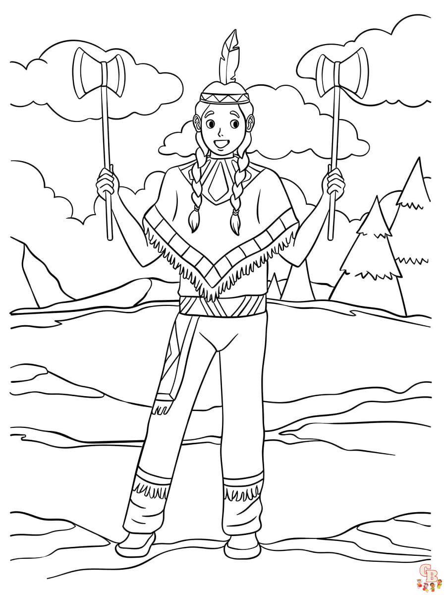 Coloriages Cowboys et indiens