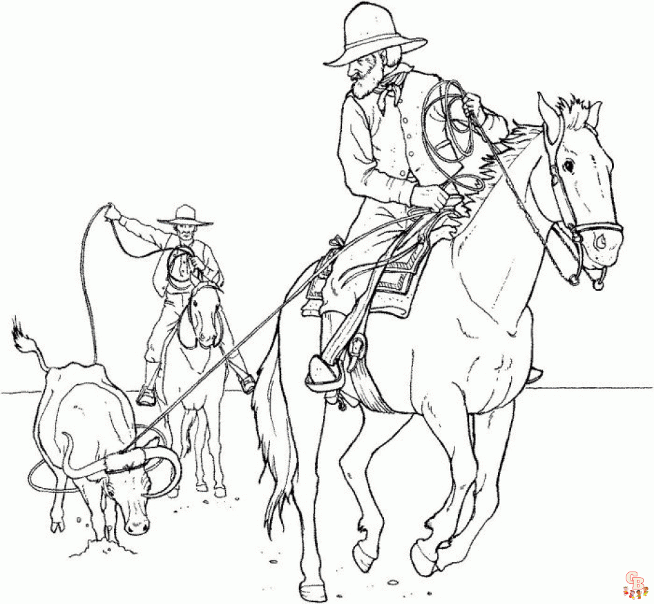 Coloriages Cowboys et indiens