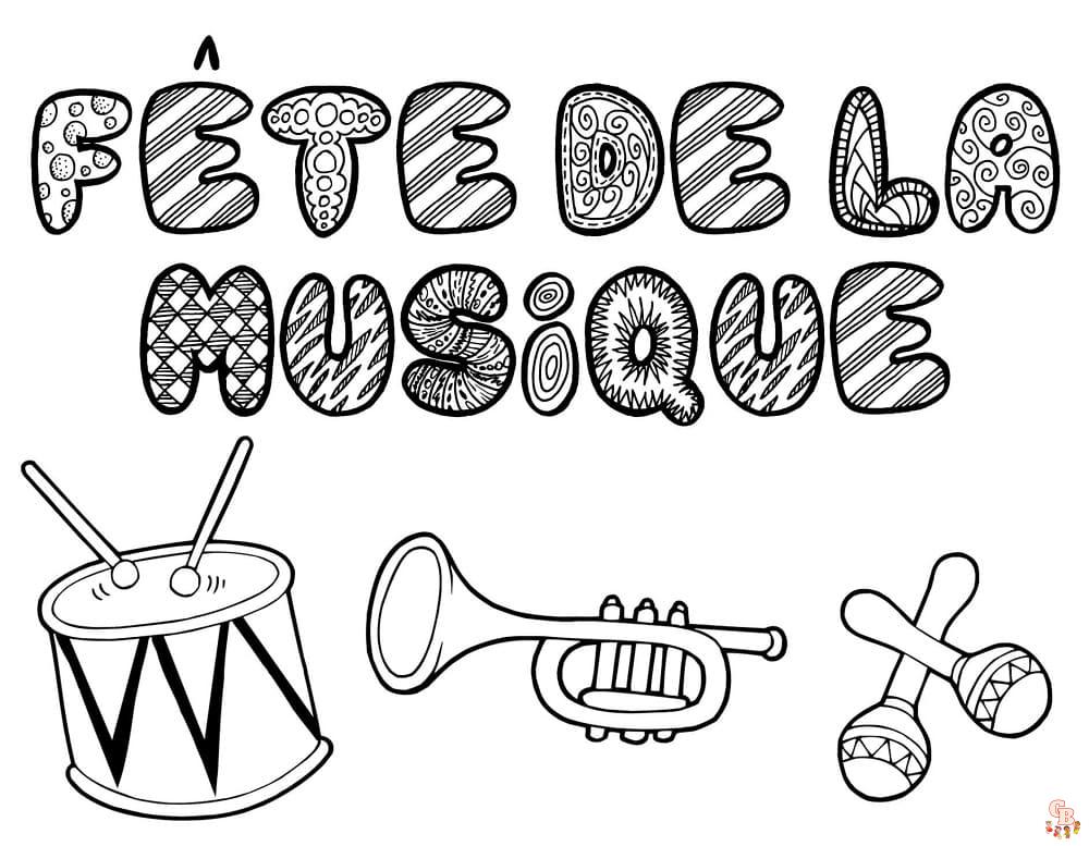 Coloriages Fete de la musique