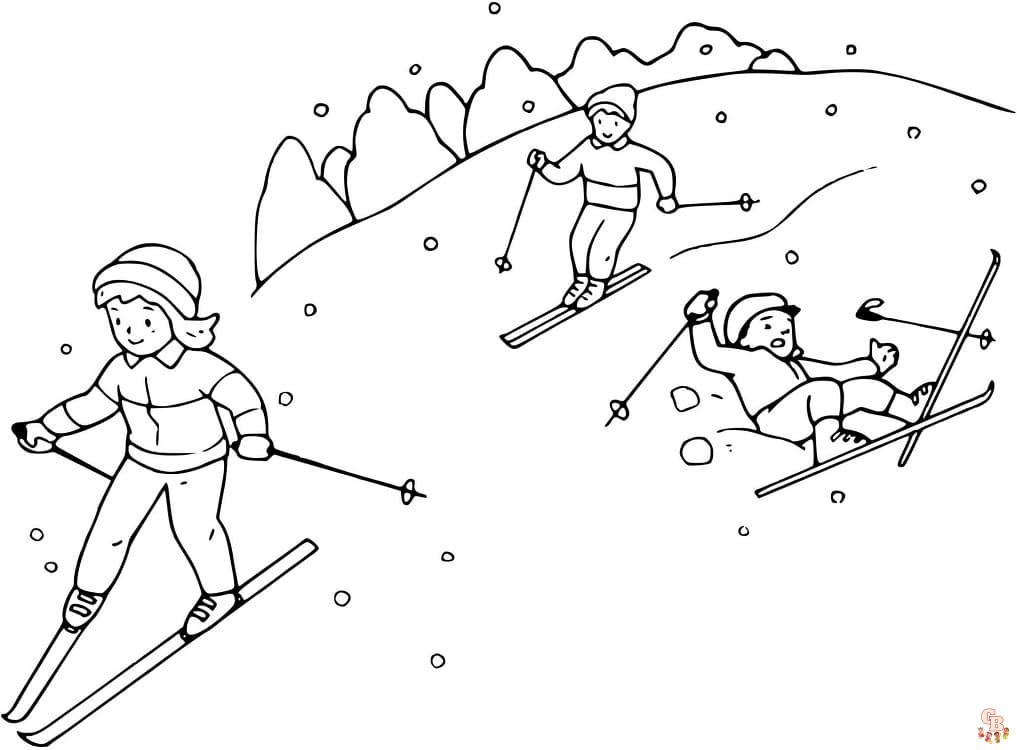 Coloriages des sports dhiver