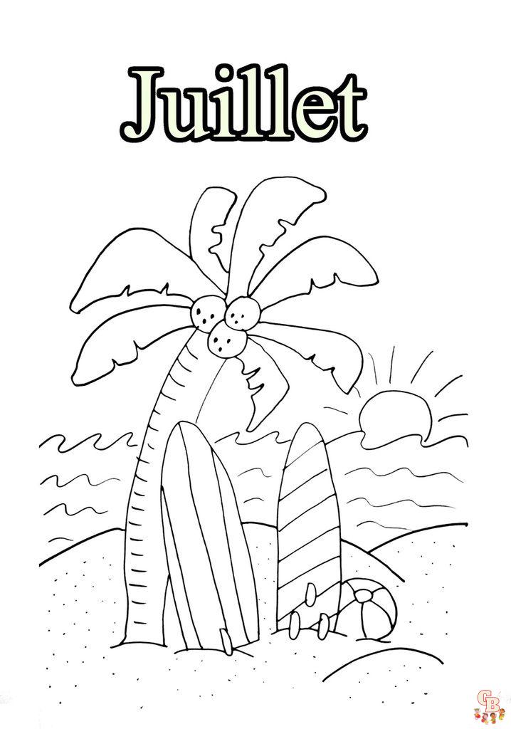 Coloriages du juillet