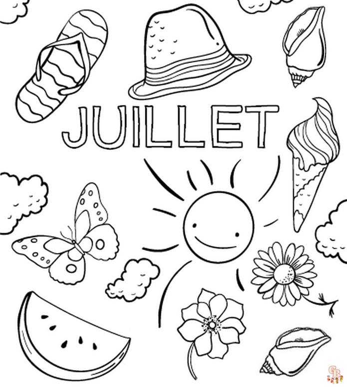 Coloriages du juillet