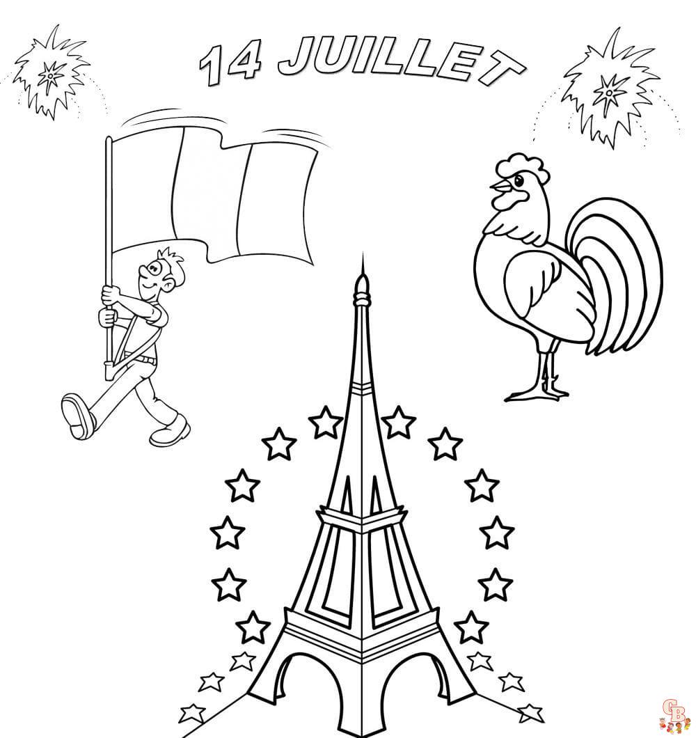 Coloriages du juillet