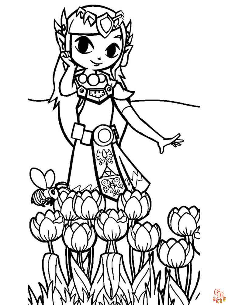 Coloriages speciale jeu video Zelda