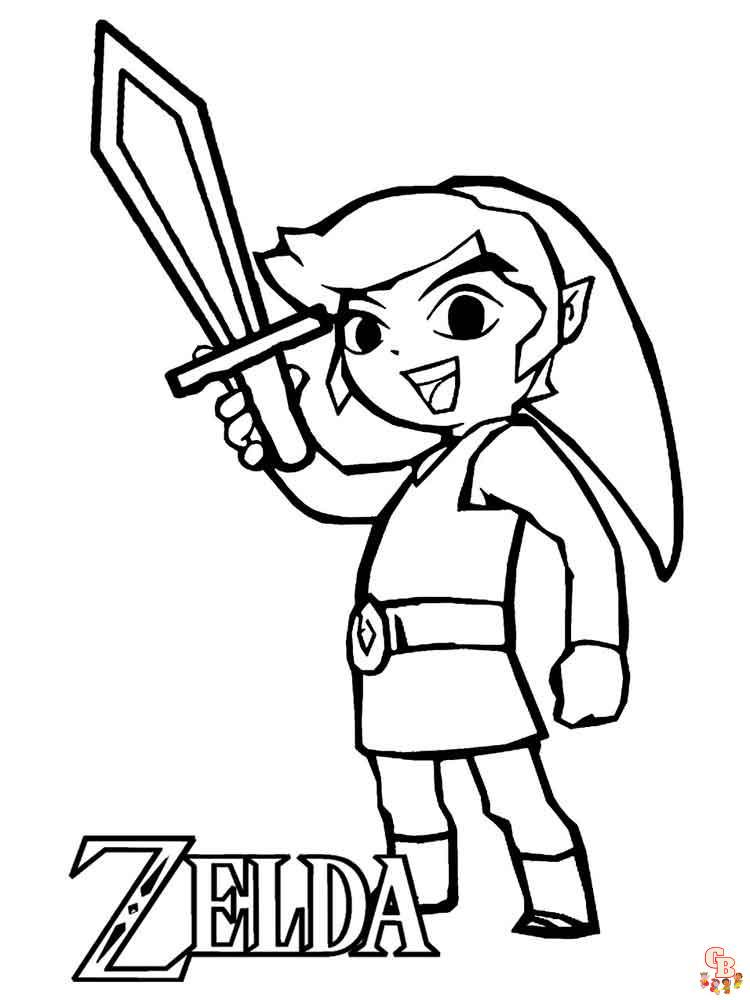 Coloriages speciale jeu video Zelda