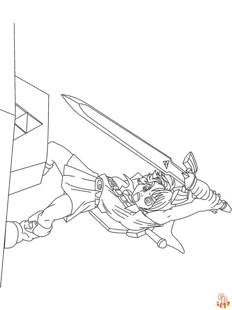 Coloriages speciale jeu video Zelda