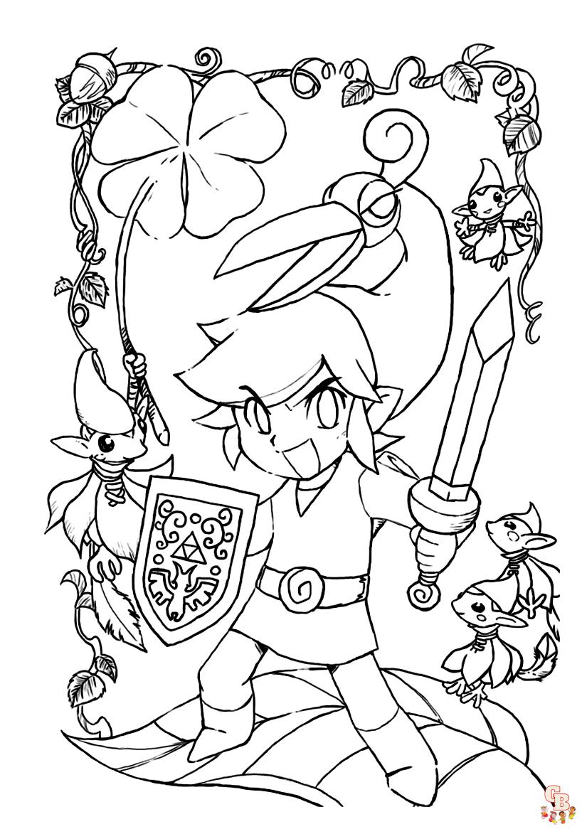 Coloriages speciale jeu video Zelda