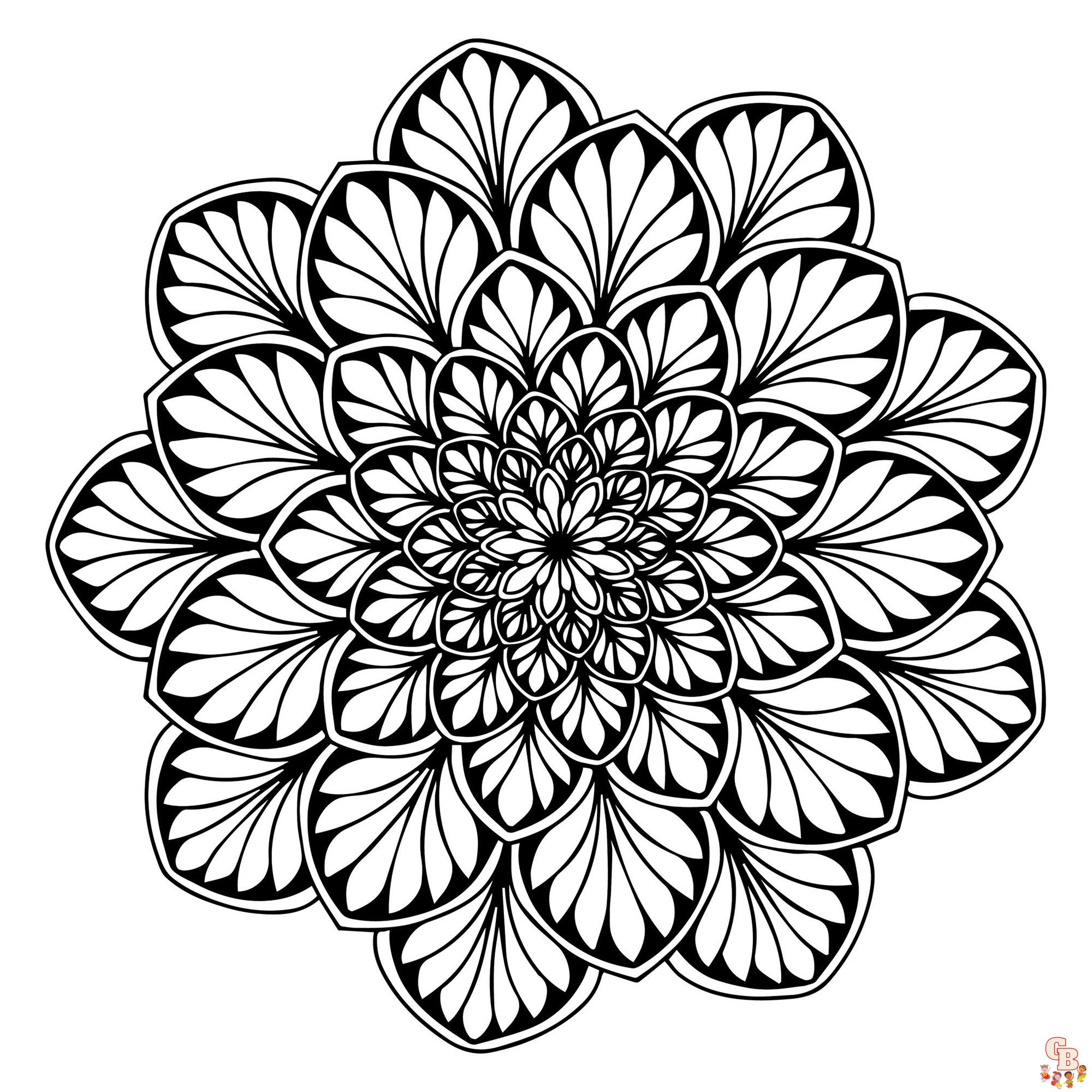 coloriage dun mandala decore de feuilles