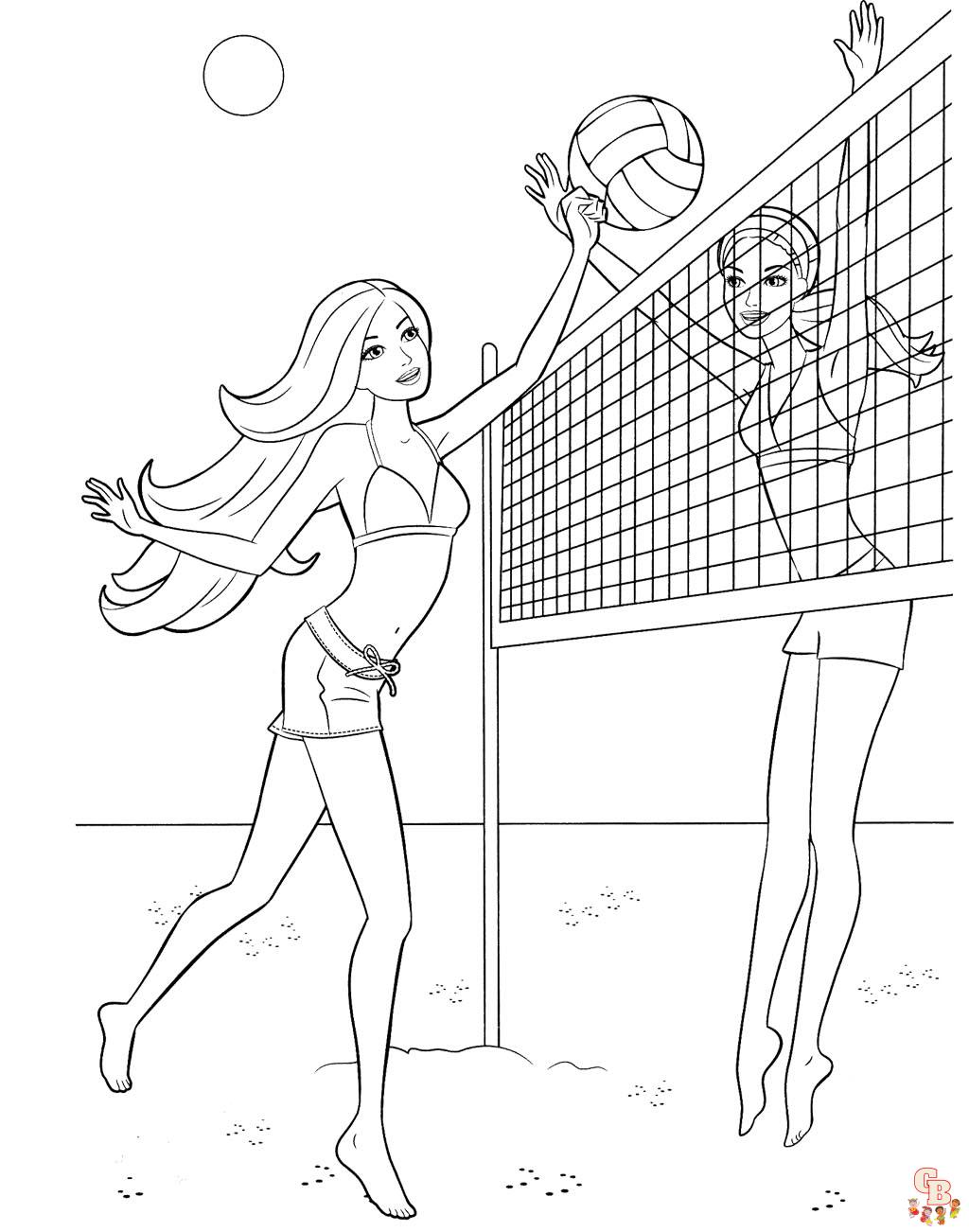 coloriage volley