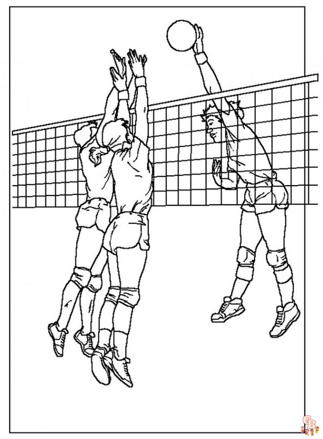 coloriage volley