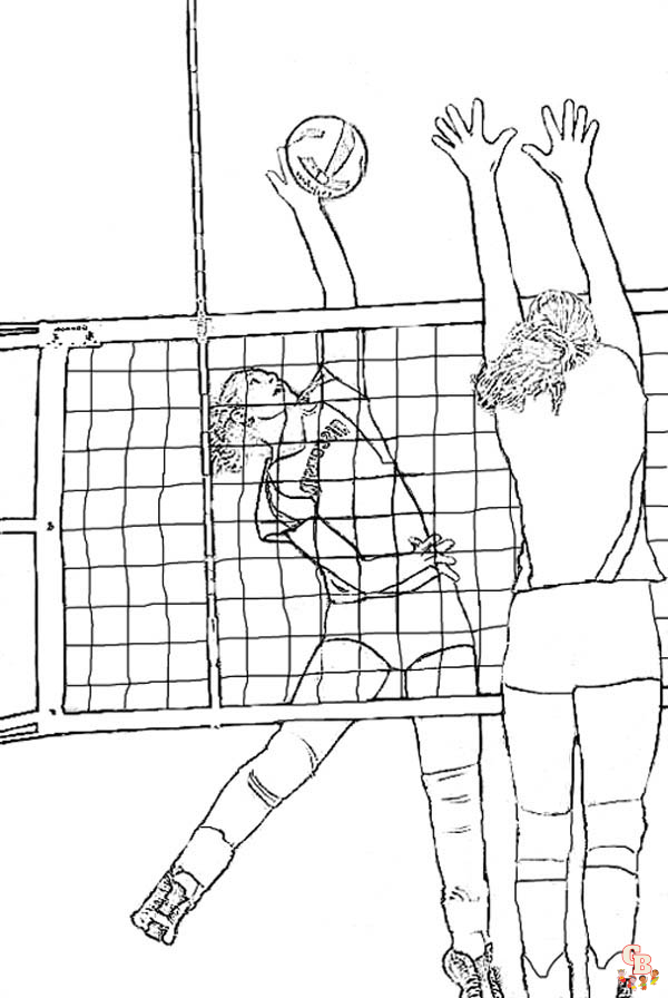 coloriage volley