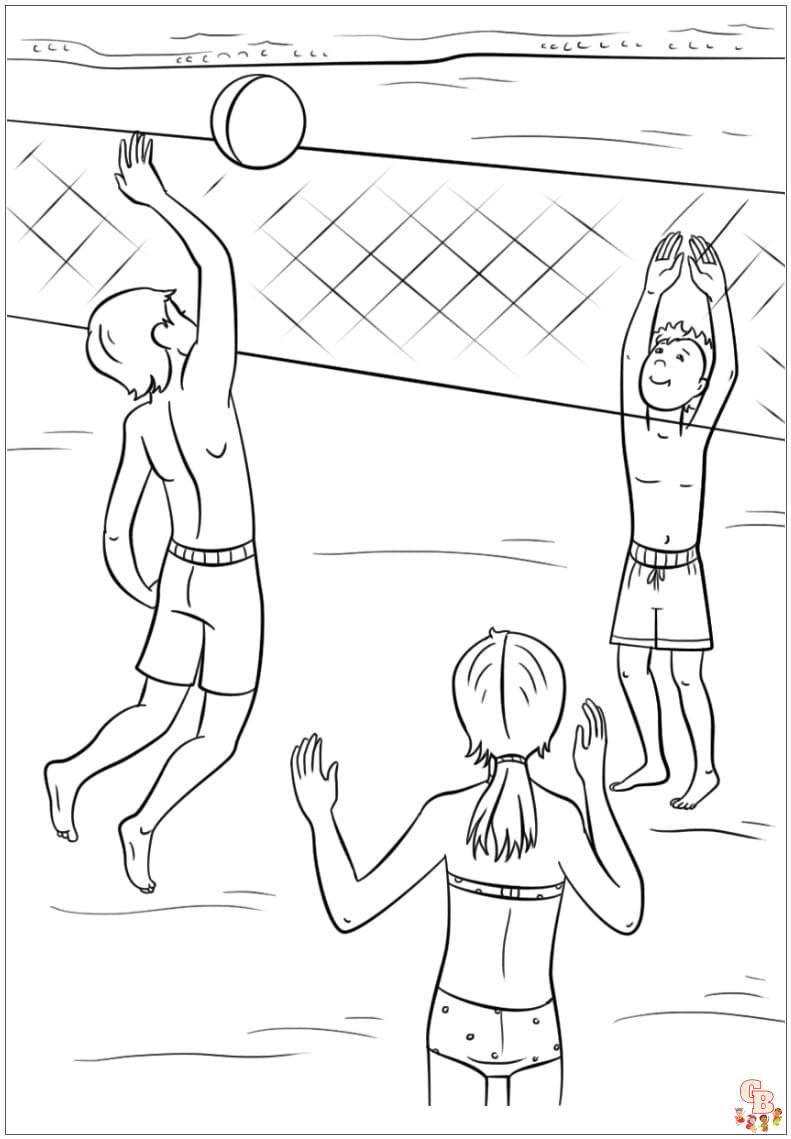 coloriage volley