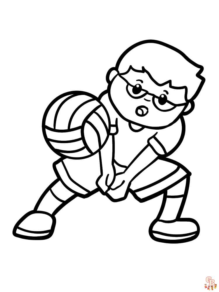 coloriage volley