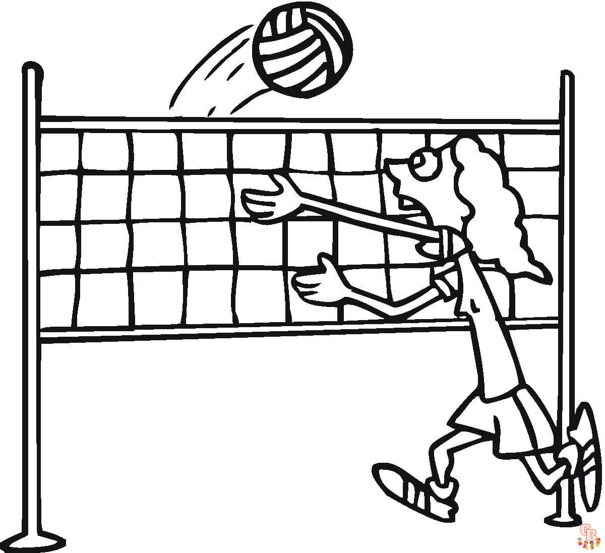 coloriage volley