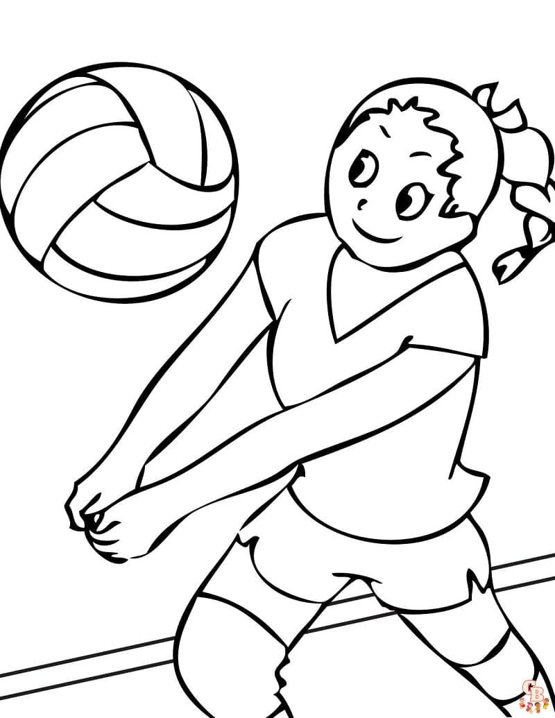 coloriage volley