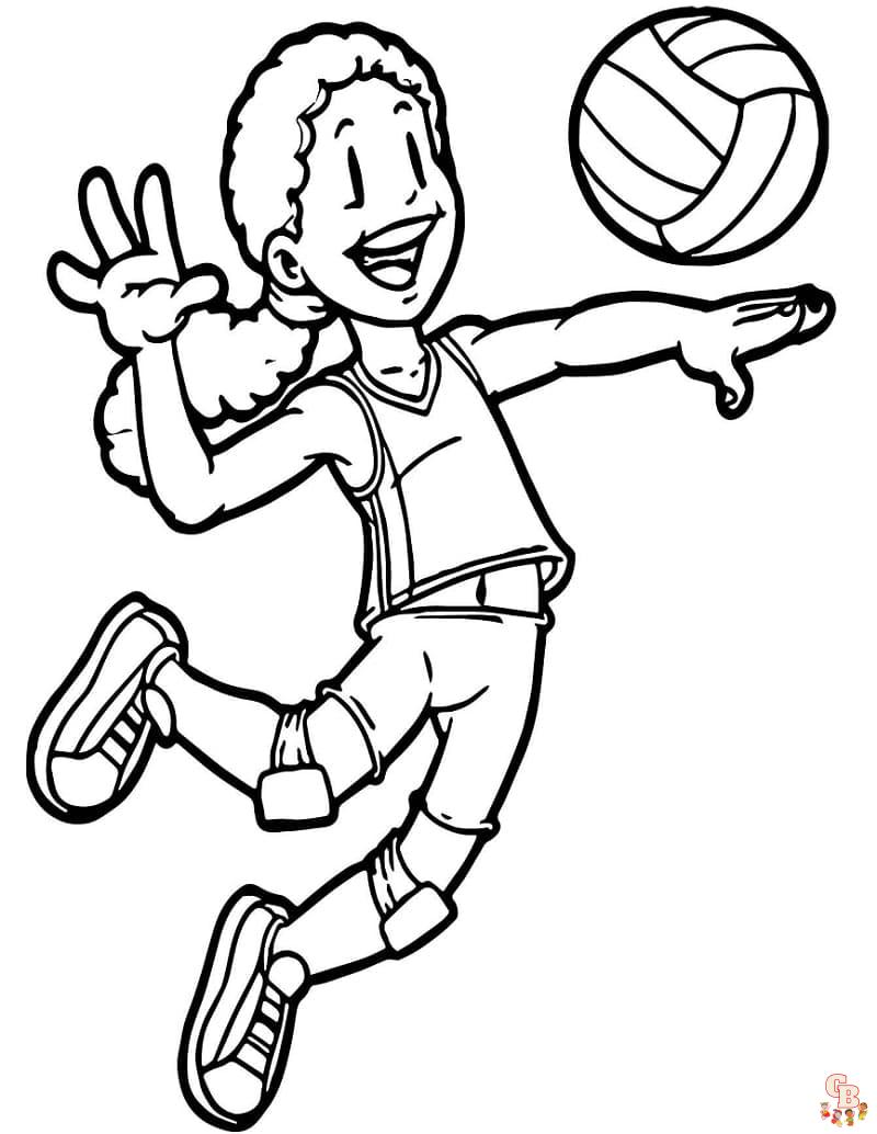 coloriage volley